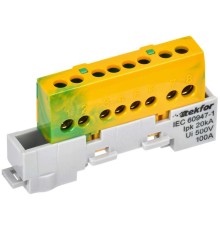 Шина PE "земля" изол. на универс. держ. 6х9-8-ЖЗ TEKFOR IEK TF-NN10-08-KL-K52