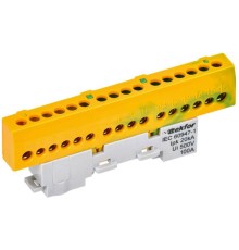 Шина PE "земля" изол. на универс. держ. 6х9-16-ЖЗ TEKFOR IEK TF-NN10-16-KL-K52