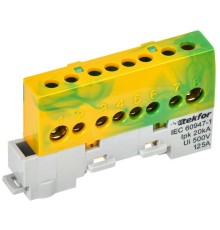 Шина PE "земля" изол. на универс. держ. 8х12-8-ЖЗ TEKFOR IEK TF-NN20-08-KL-K52