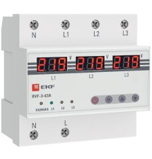 Реле выбора фаз с дисплеем RVF-3-63А PROxima EKF RVF-3-63a