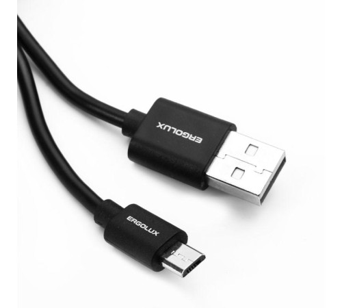 Кабель USB Micro USB 2А 1м зарядка + передача данных черн. (пакет) ERGOLUX 15088 Кабель USB Micro USB 2А 1м зарядка + передача данных черн. (пакет) ERGOLUX 15088