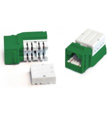 Вставка Keystone Jack RJ45 (8P8C) кат.5E 110 IDC KJNE-8P8C-C5e-90-GN заделка с помощью NE-TOOL зел. Hyperline 212408