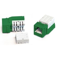 Вставка Keystone Jack RJ45 (8P8C) кат.6 KJNE-8P8C-C6-90-GN 110 IDC заделка с помощью NE-TOOL зел. Hyperline 212410