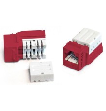 Вставка Keystone Jack RJ45 (8P8C) кат.6 KJNE-8P8C-C6-90-RD 110 IDC заделка с помощью NE-TOOL красн. Hyperline 212412