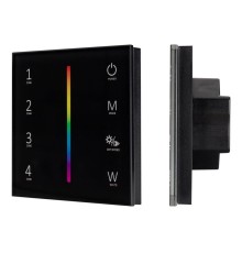Панель Sens SMART-P30-RGBW Black (230В 4 зоны 2.4G) (IP20 пластик) Arlight 027104