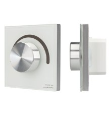 Панель SMART-P98-DIM-G-IN White 230В 1.5А 0/1-10В Rotary 2.4G стекло Arlight 028432